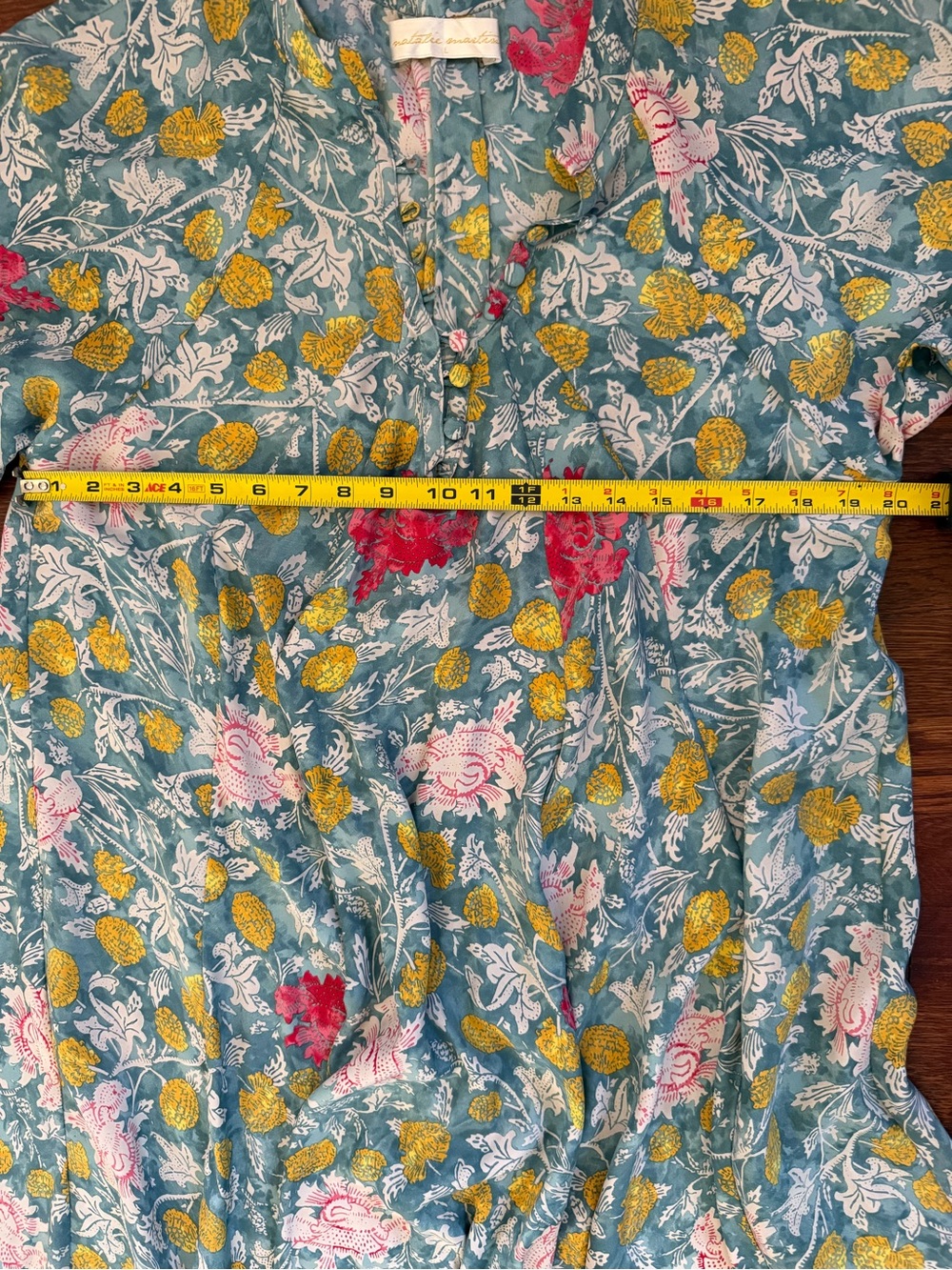 Natalie Martin Silk Sammie Maxi Dress "Lehua Print Sea" size Large NWOT - Picture 9 of 13